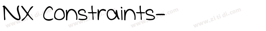 NX Constraints字体转换